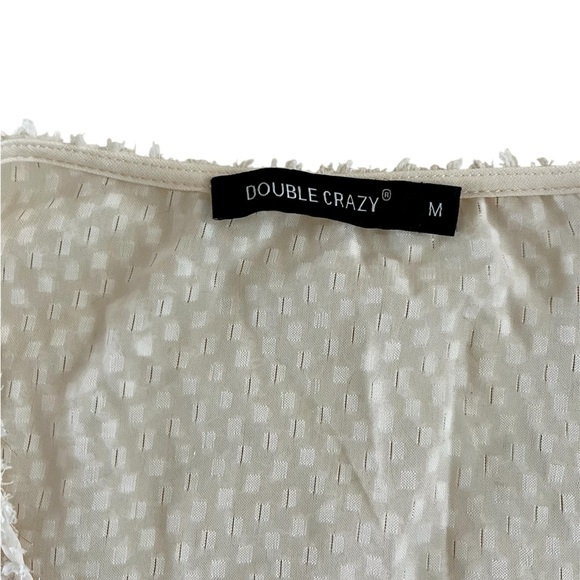 Cream Women's Sheer Tie Top - Picture 4 of 5